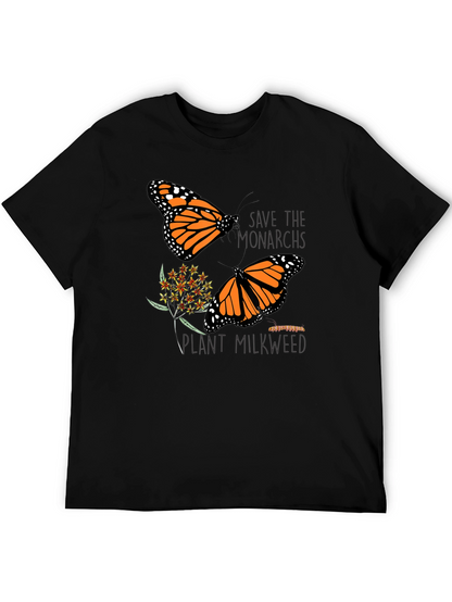 Save the Monarchs Black Graphic T-Shirt
