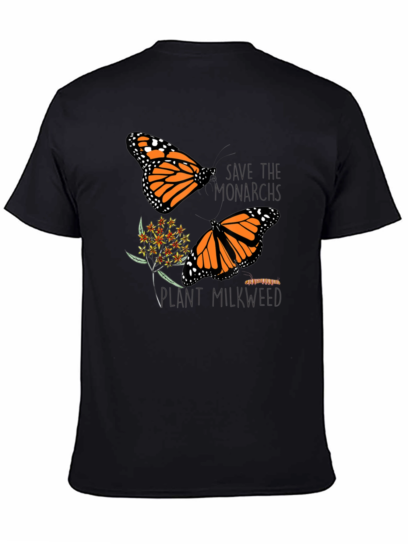 Save the Monarchs Black Graphic T-Shirt