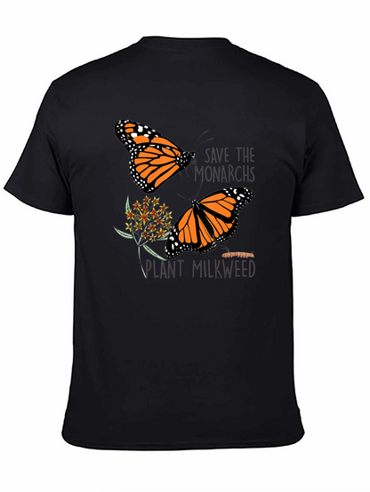 Save the Monarchs Black Graphic T-Shirt