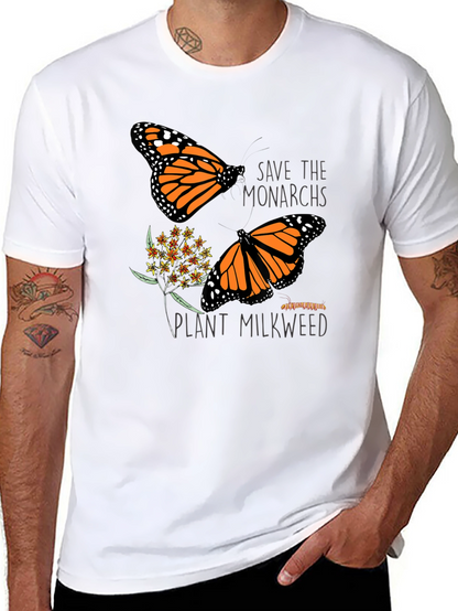 Save the Monarchs Black Graphic T-Shirt