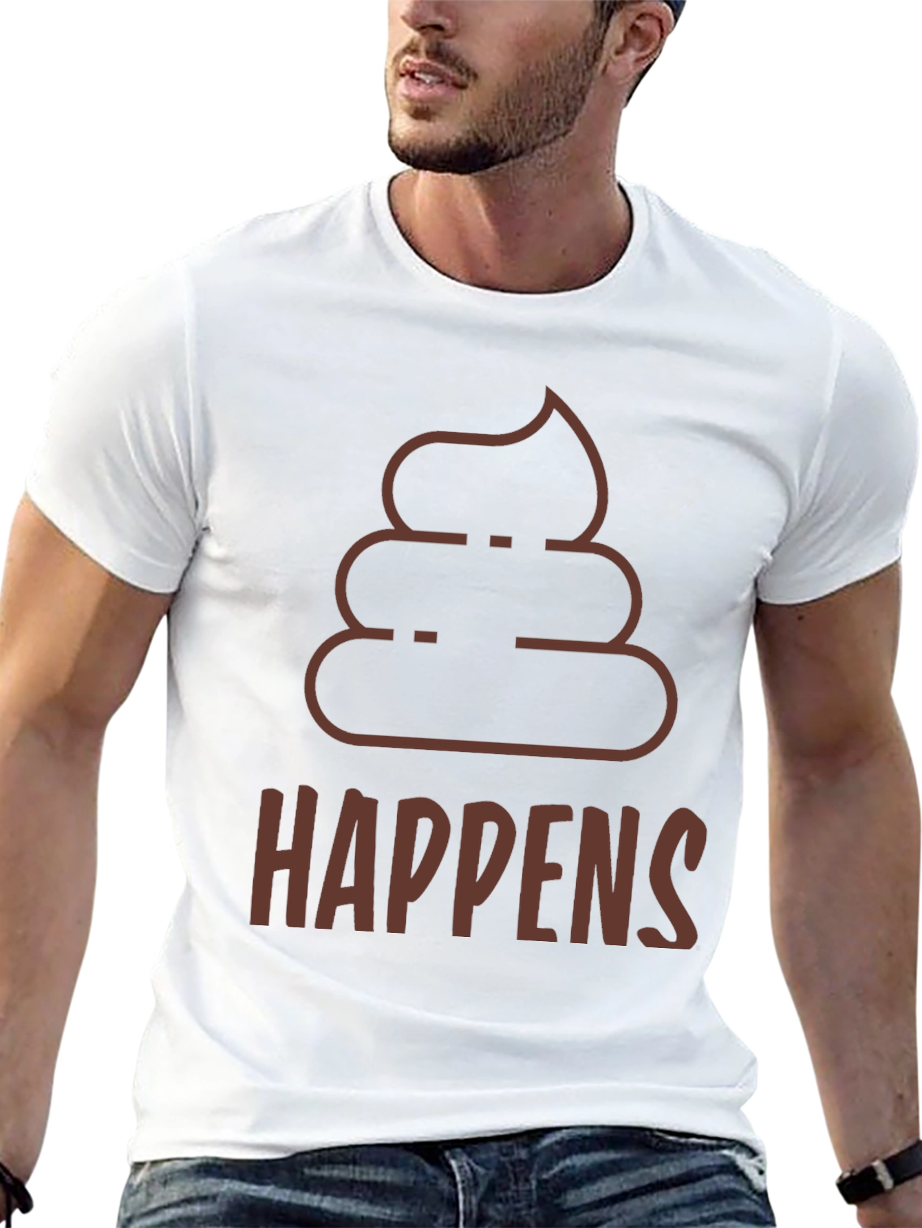 Poop Happens T-Shirt - Funny Graphic Tee