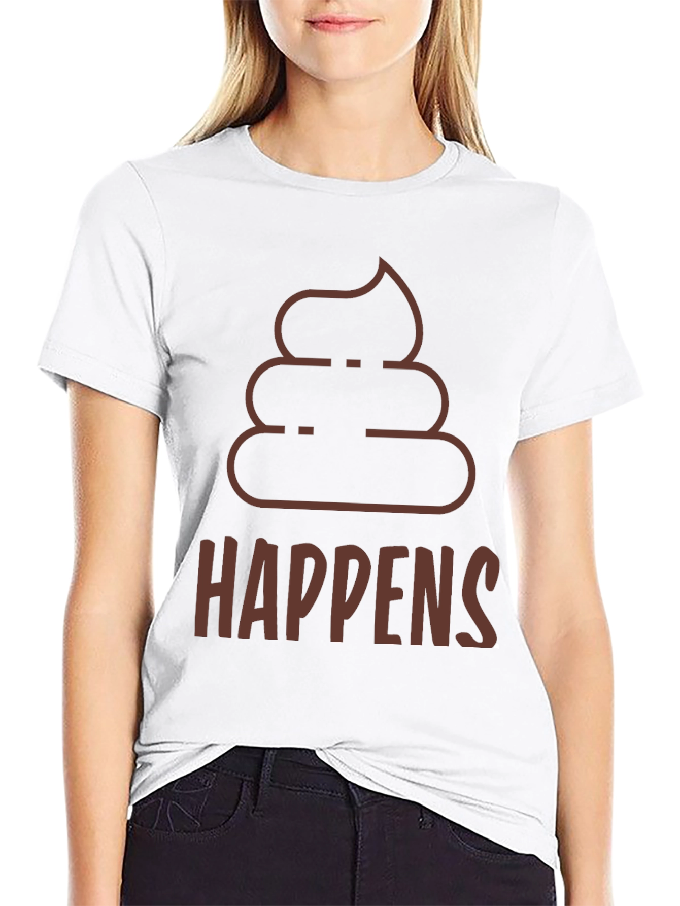 Poop Happens T-Shirt - Funny Graphic Tee
