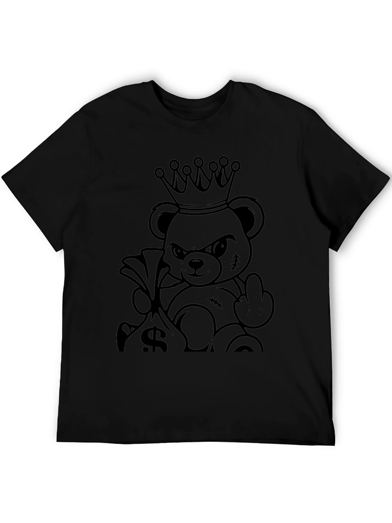 King Bear Graphic Tee - Black