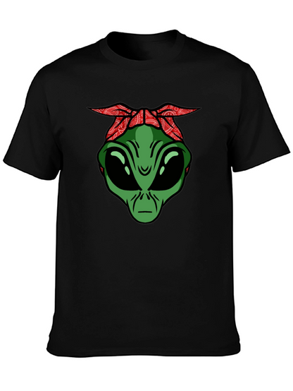 Alien Head with Bandana Graphic Tee