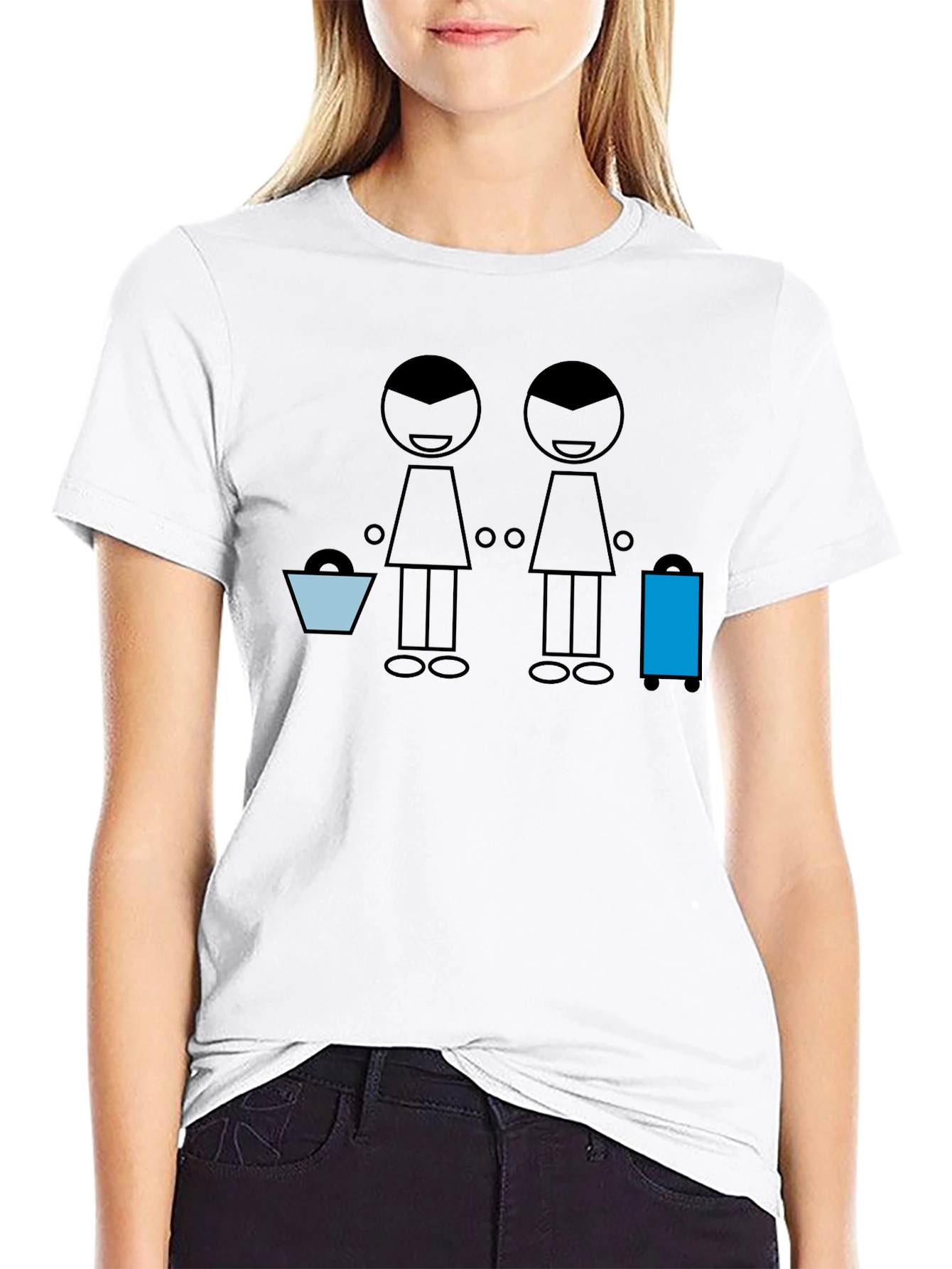Stick Figure Travelers Graphic Tee