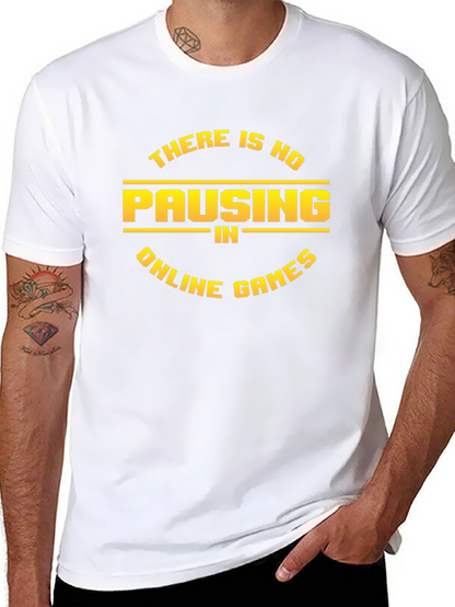 No Pausing Online Games Black T-Shirt