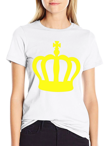 Crown Graphic Tee - Stylish Black Cotton T-Shirt