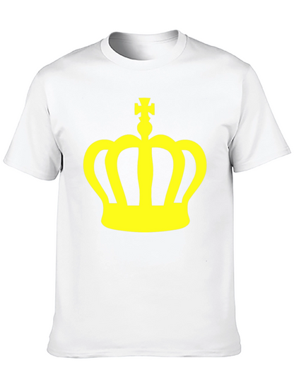 Crown Graphic Tee - Stylish Black Cotton T-Shirt