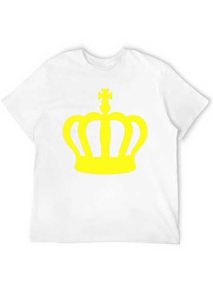 Crown Graphic Tee - Stylish Black Cotton T-Shirt