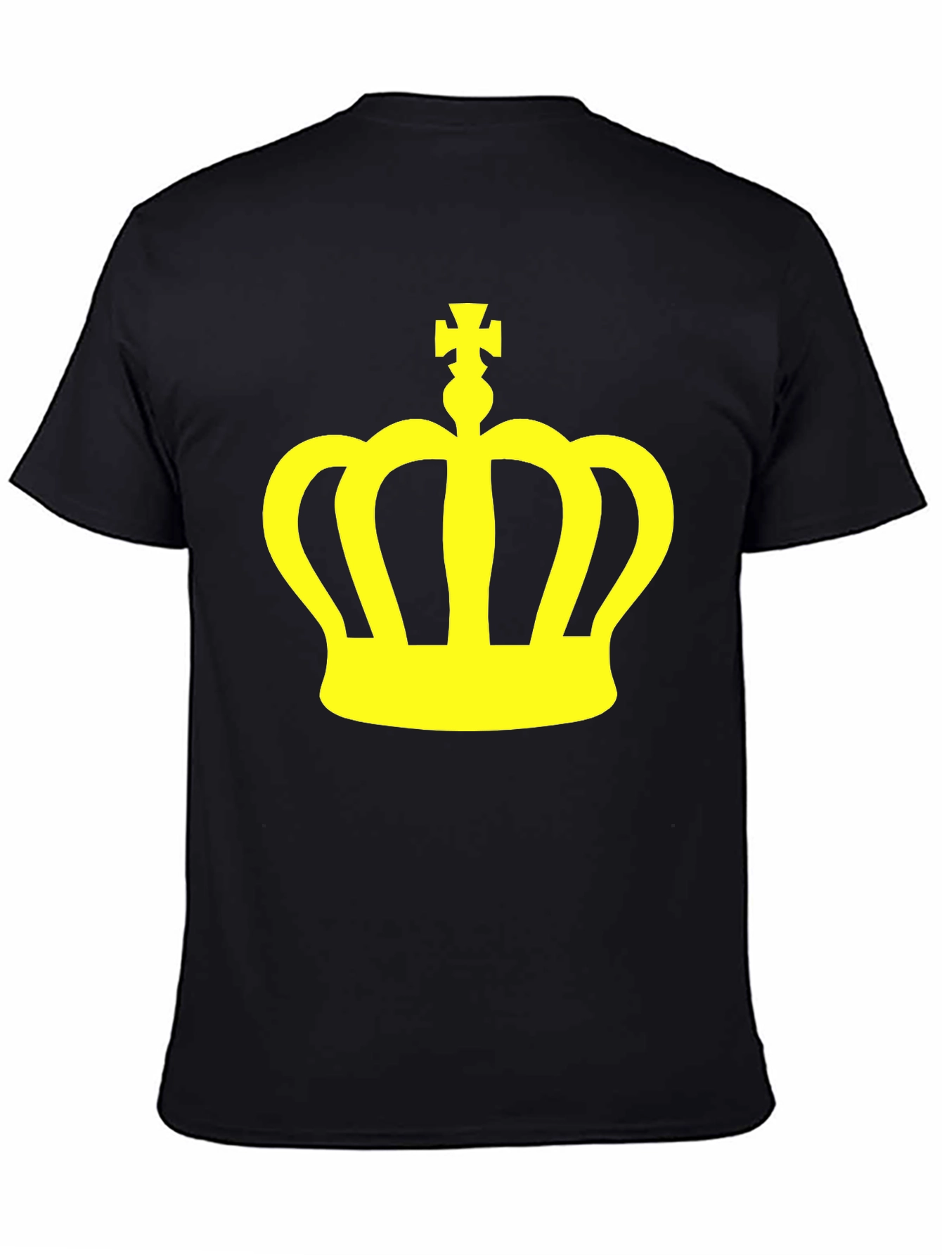Crown Graphic Tee - Stylish Black Cotton T-Shirt