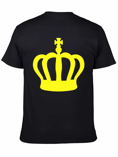 Crown Graphic Tee - Stylish Black Cotton T-Shirt