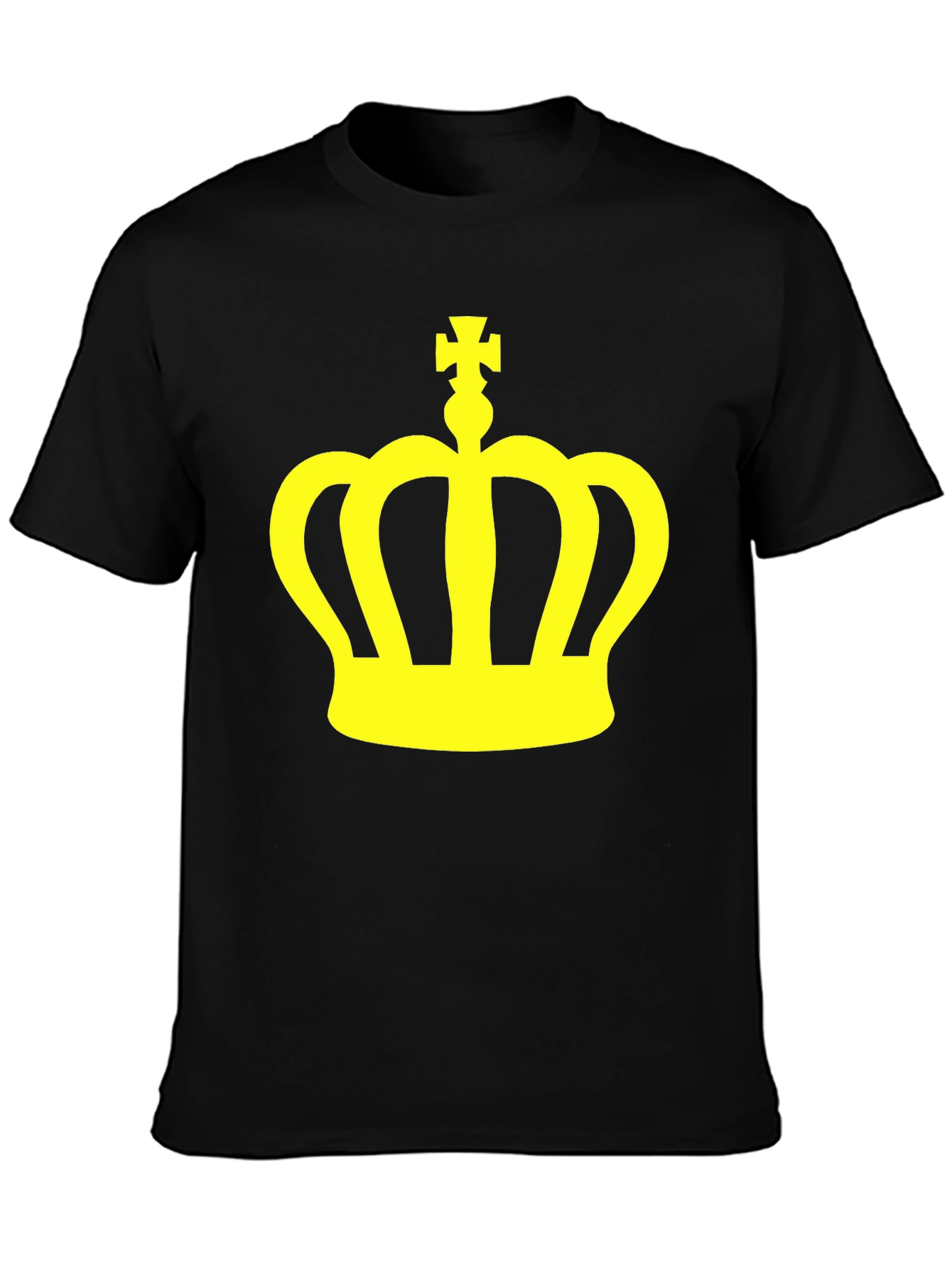 Crown Graphic Tee - Stylish Black Cotton T-Shirt