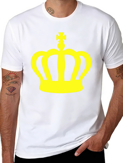 Crown Graphic Tee - Stylish Black Cotton T-Shirt