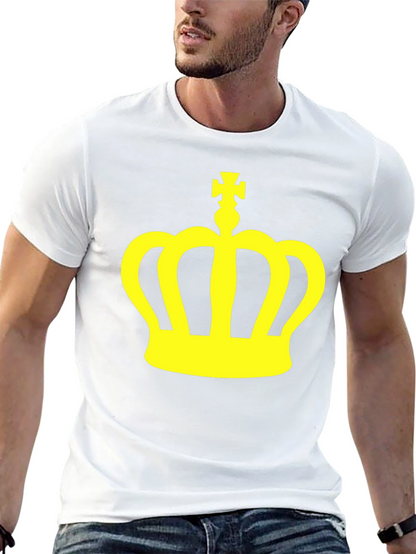 Crown Graphic Tee - Stylish Black Cotton T-Shirt