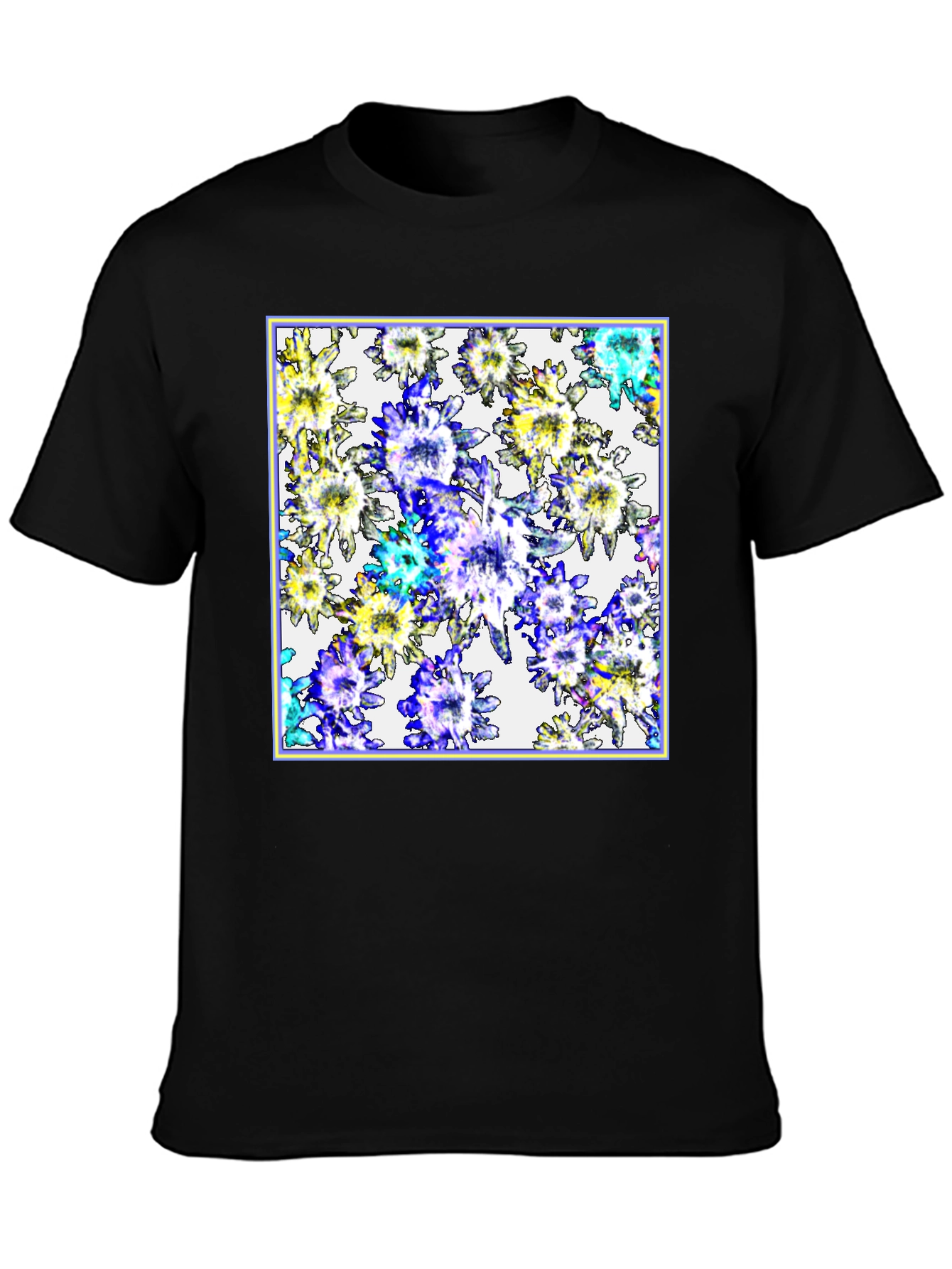Floral Burst Black T-Shirt