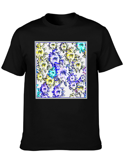 Floral Burst Black T-Shirt