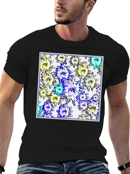Floral Burst Black T-Shirt