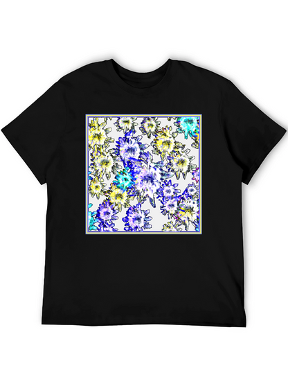 Floral Burst Black T-Shirt