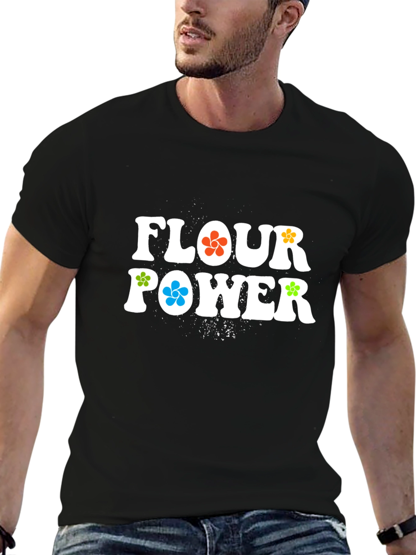 Flour Power Graphic T-Shirt - Retro Style
