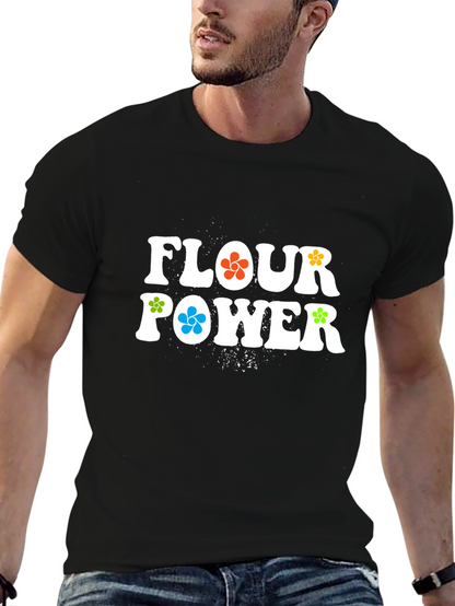 Flour Power Graphic T-Shirt - Retro Style