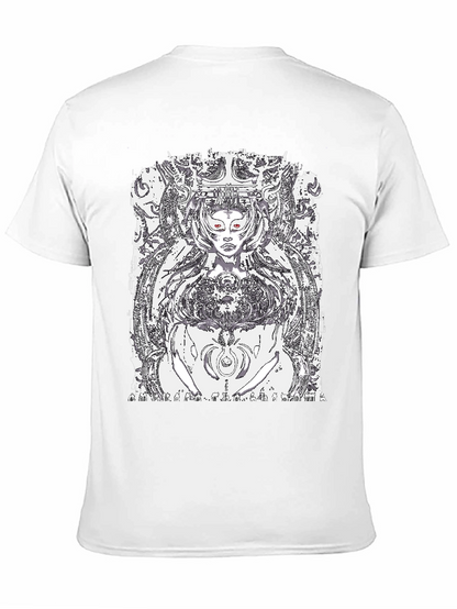 Black Graphic Tee - Queen of Tech Print