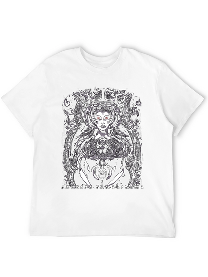 Black Graphic Tee - Queen of Tech Print