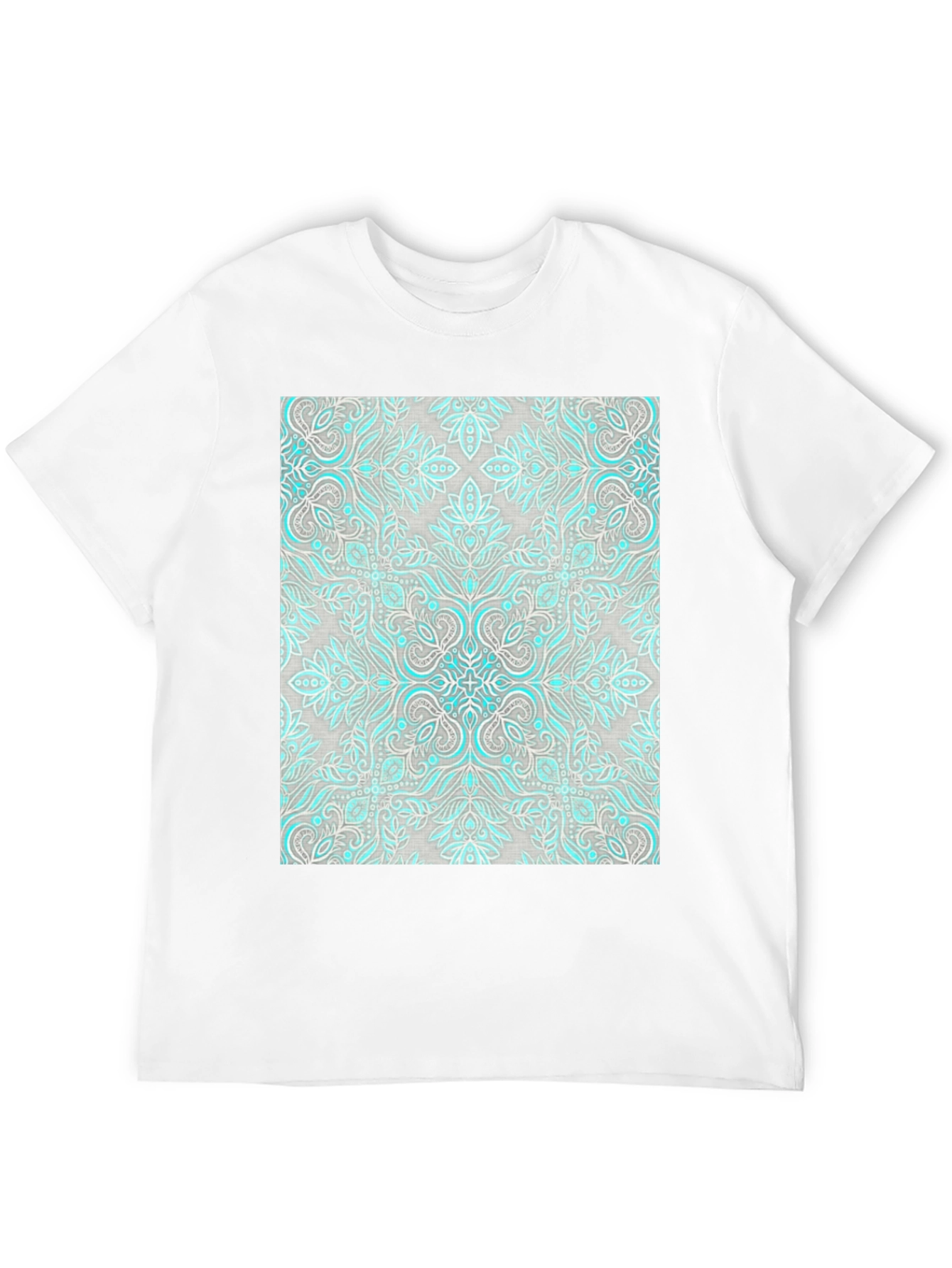 Patterned Graphic Tee - Black Casual Shirt