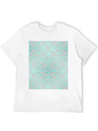 Patterned Graphic Tee - Black Casual Shirt