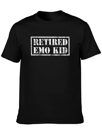 Retired Emo Kid Black Graphic T-Shirt