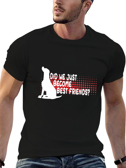 Dog Best Friends Graphic Tee - Black