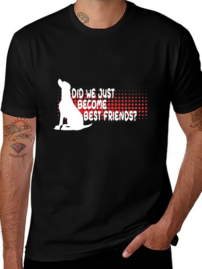 Dog Best Friends Graphic Tee - Black