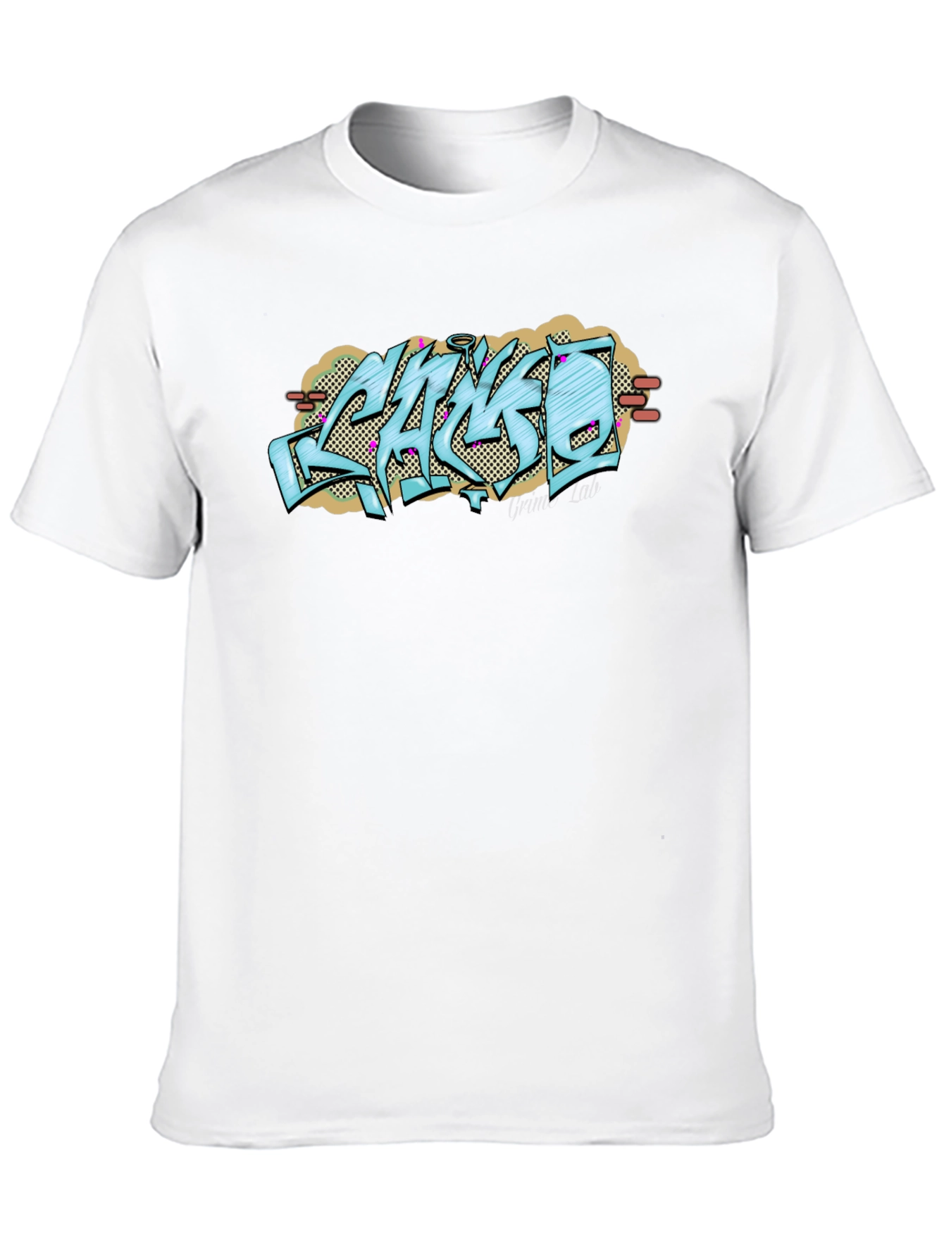 Graffiti Style Graphic Print Black T-Shirt