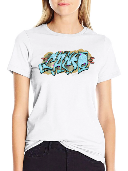Graffiti Style Graphic Print Black T-Shirt