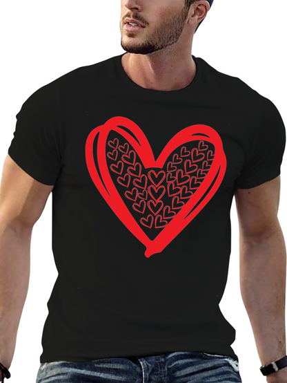 Heart Graphic Black T-Shirt