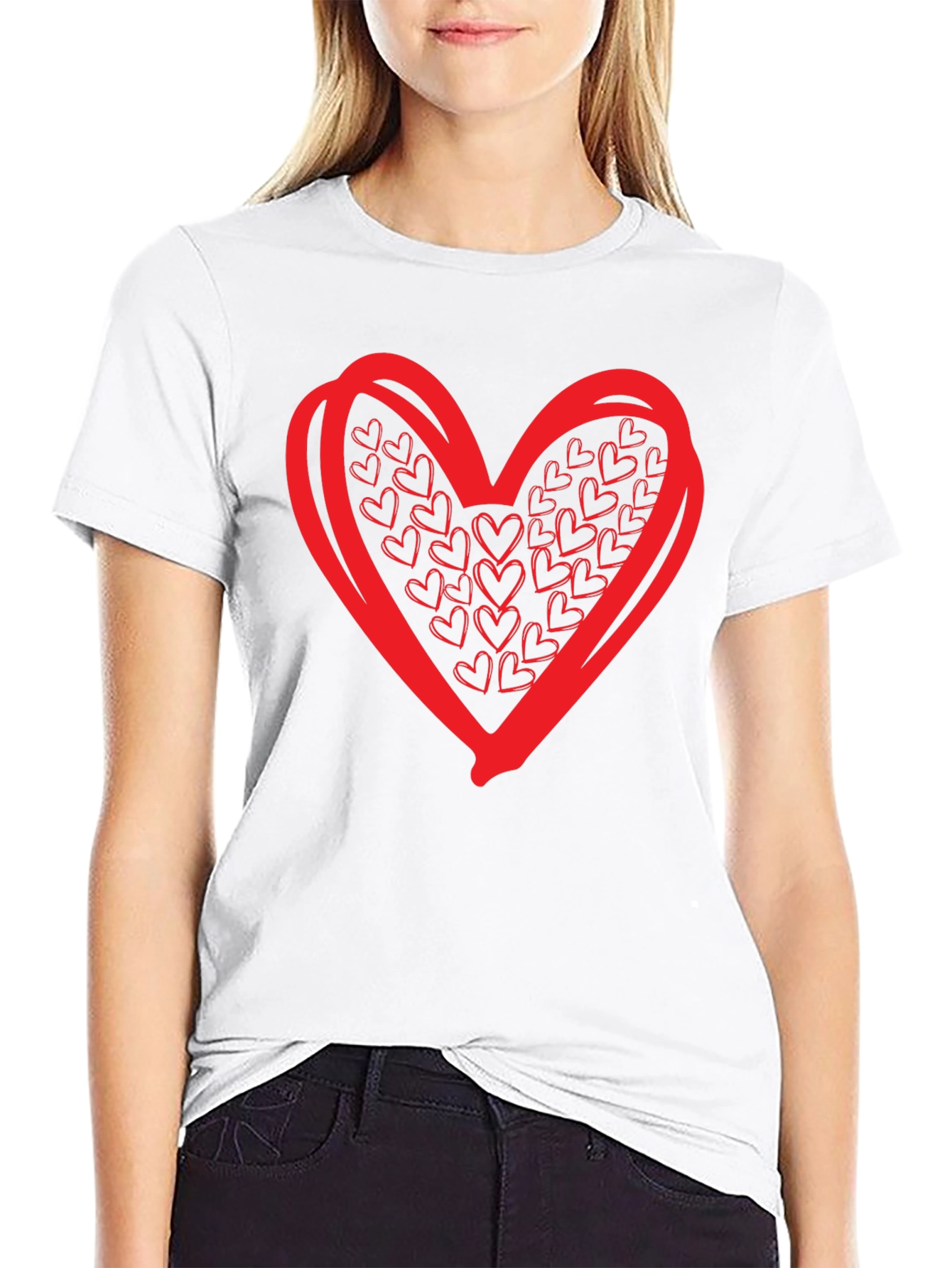 Heart Graphic Black T-Shirt