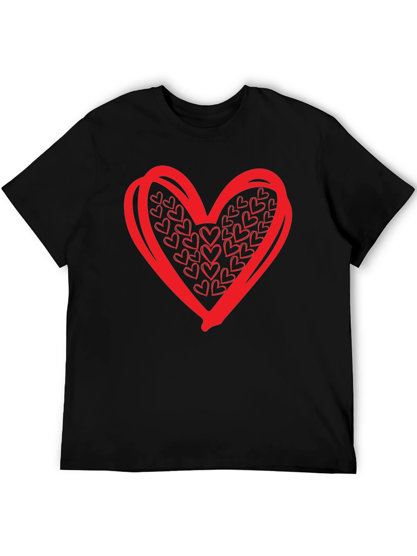 Heart Graphic Black T-Shirt