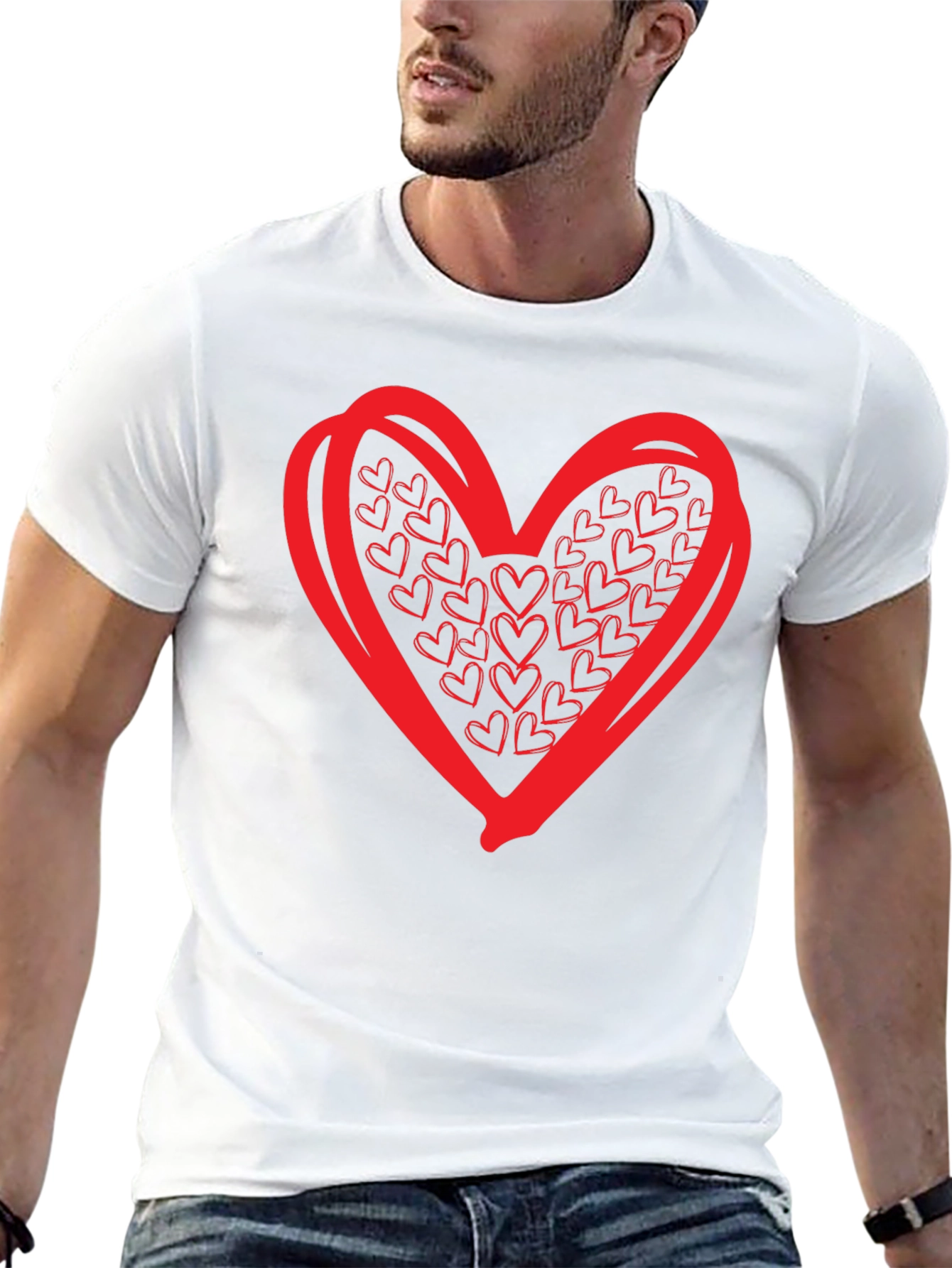 Heart Graphic Black T-Shirt