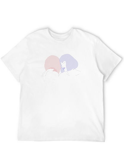 Silhouette Couple Graphic Black Tee