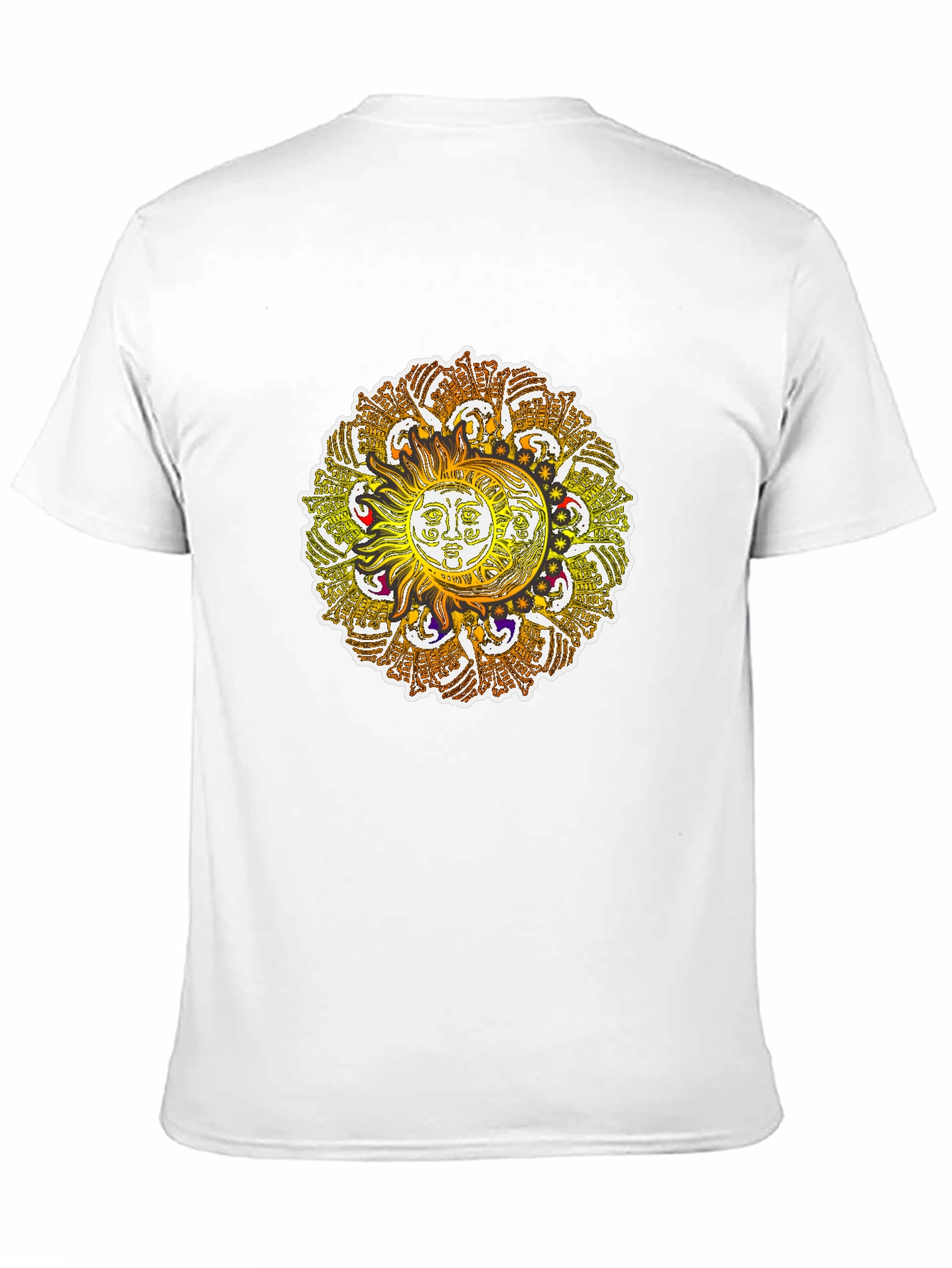 Sun and Moon Mandala Graphic Tee - Black