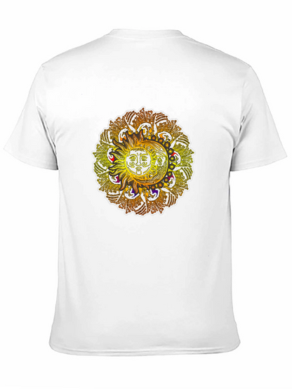 Sun and Moon Mandala Graphic Tee - Black