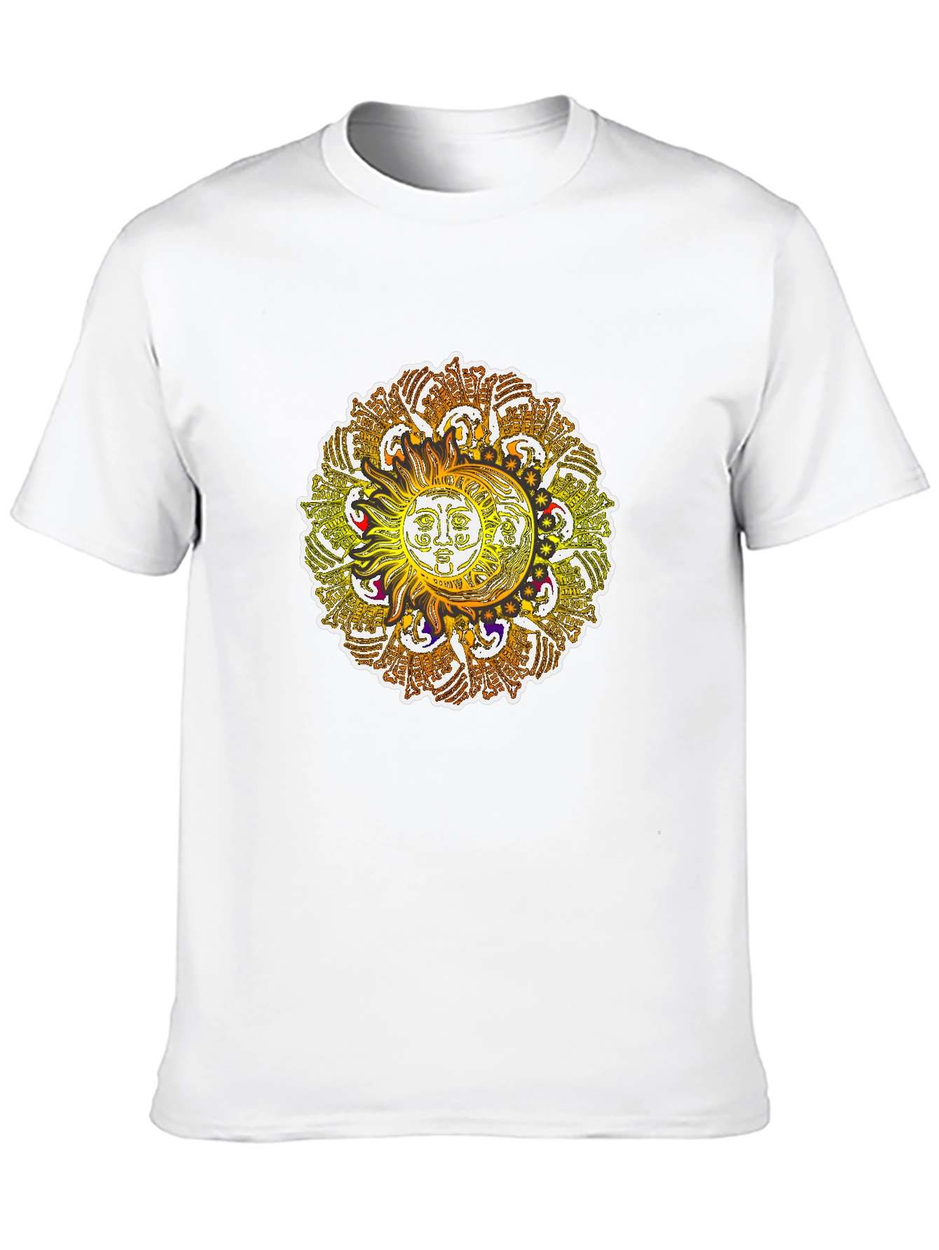 Sun and Moon Mandala Graphic Tee - Black