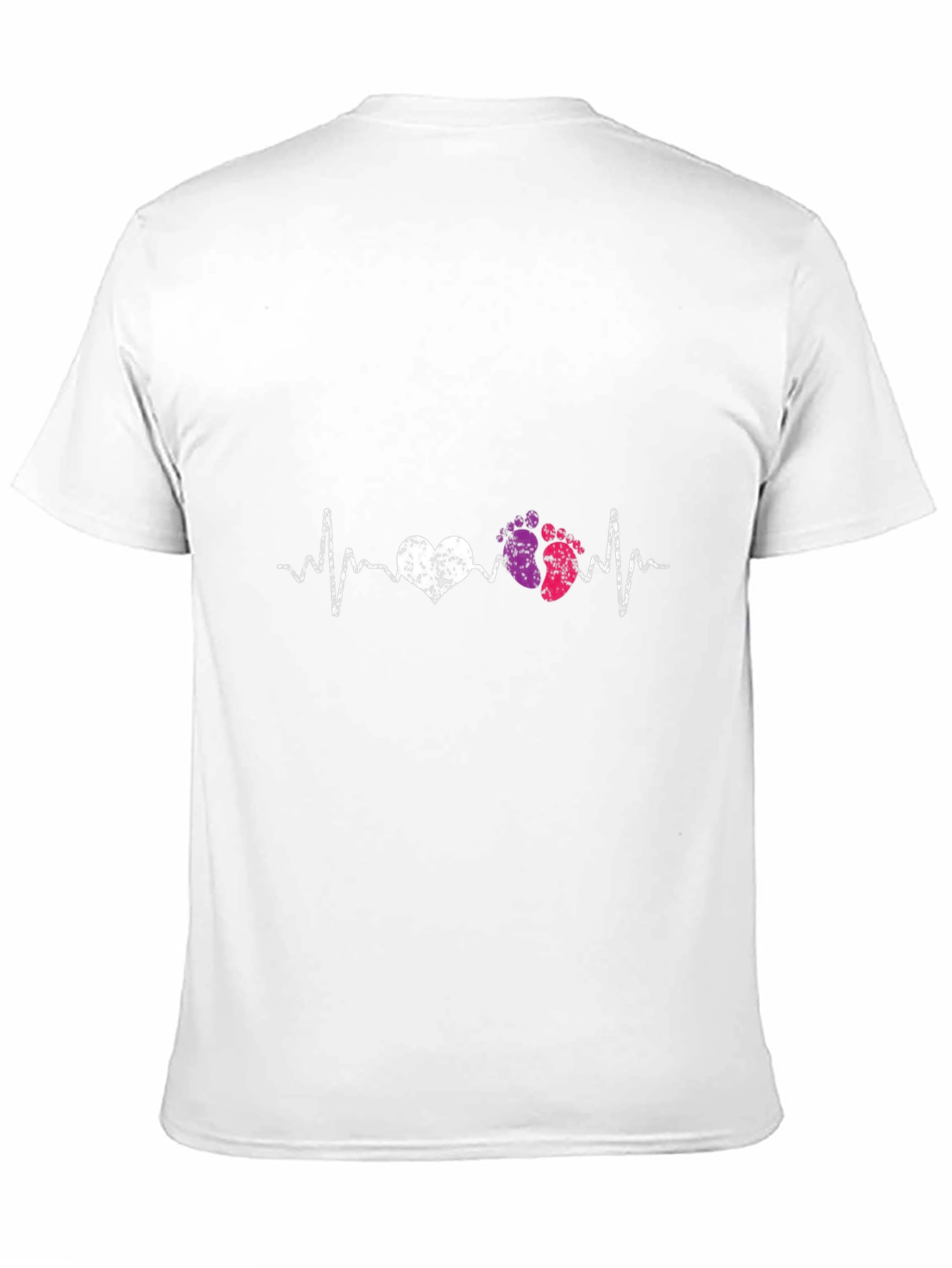 Heartbeat Baby Footprints Graphic Tee