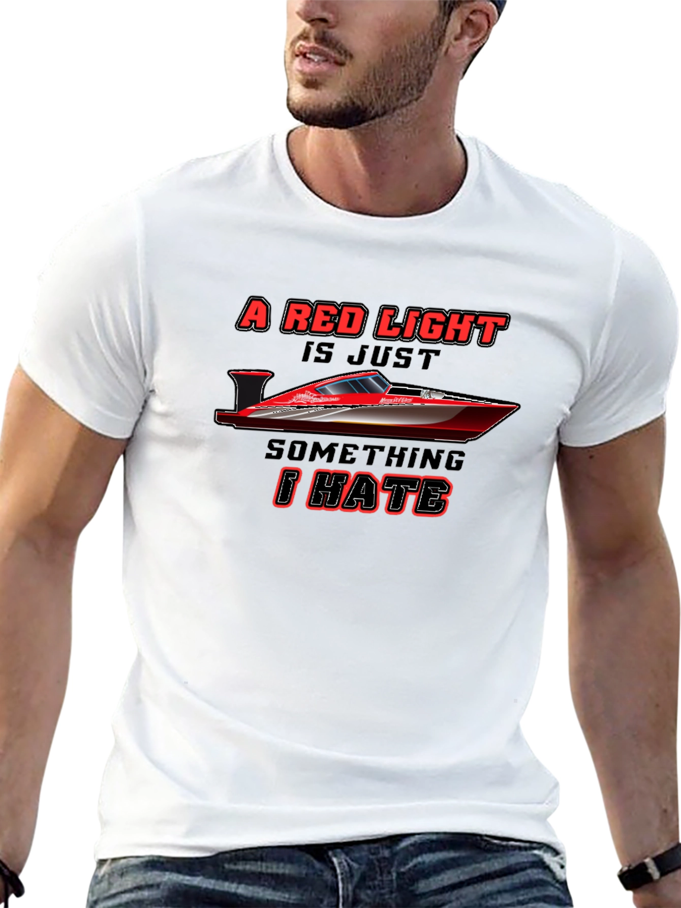 Red Light Boat T-Shirt - Hate It