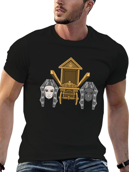 Egyptian Chariot Graphic Tee - Premium Black T-Shirt