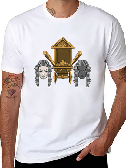 Egyptian Chariot Graphic Tee - Premium Black T-Shirt