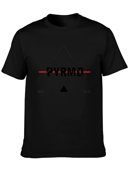 Mens Black Pyramid Graphic Tee
