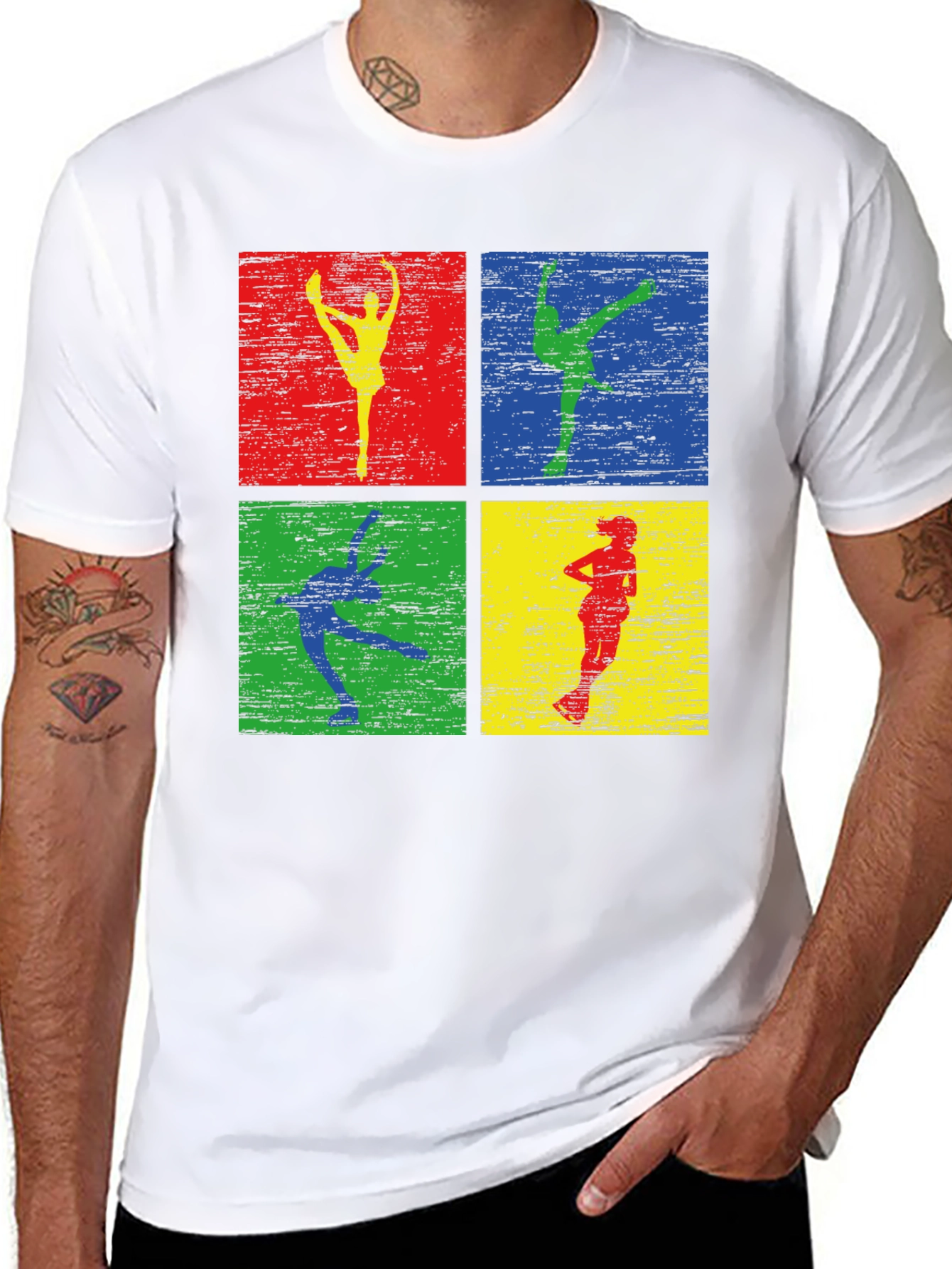 Retro Dancer Graphic Tee - Mens Black T-Shirt