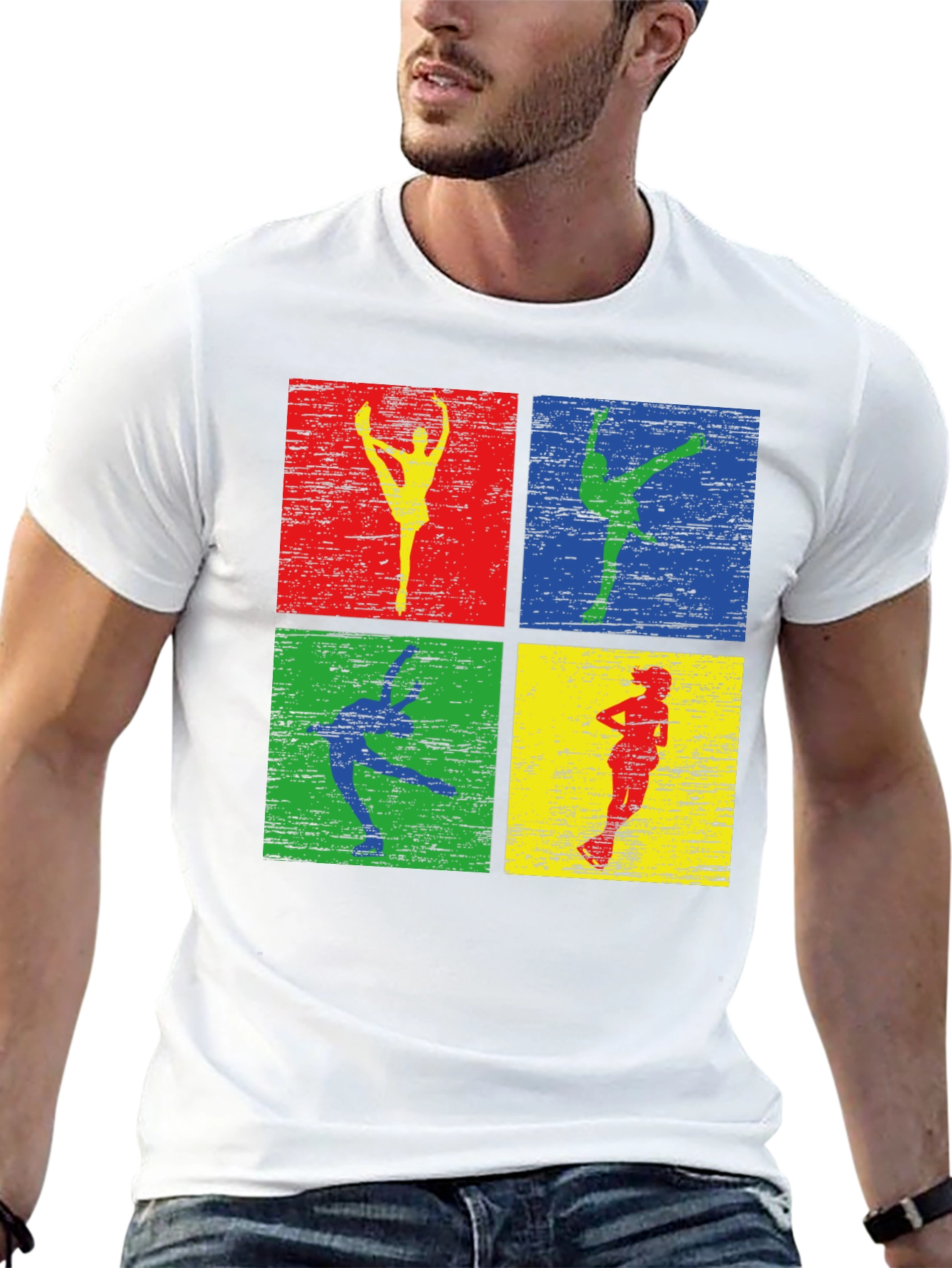Retro Dancer Graphic Tee - Mens Black T-Shirt