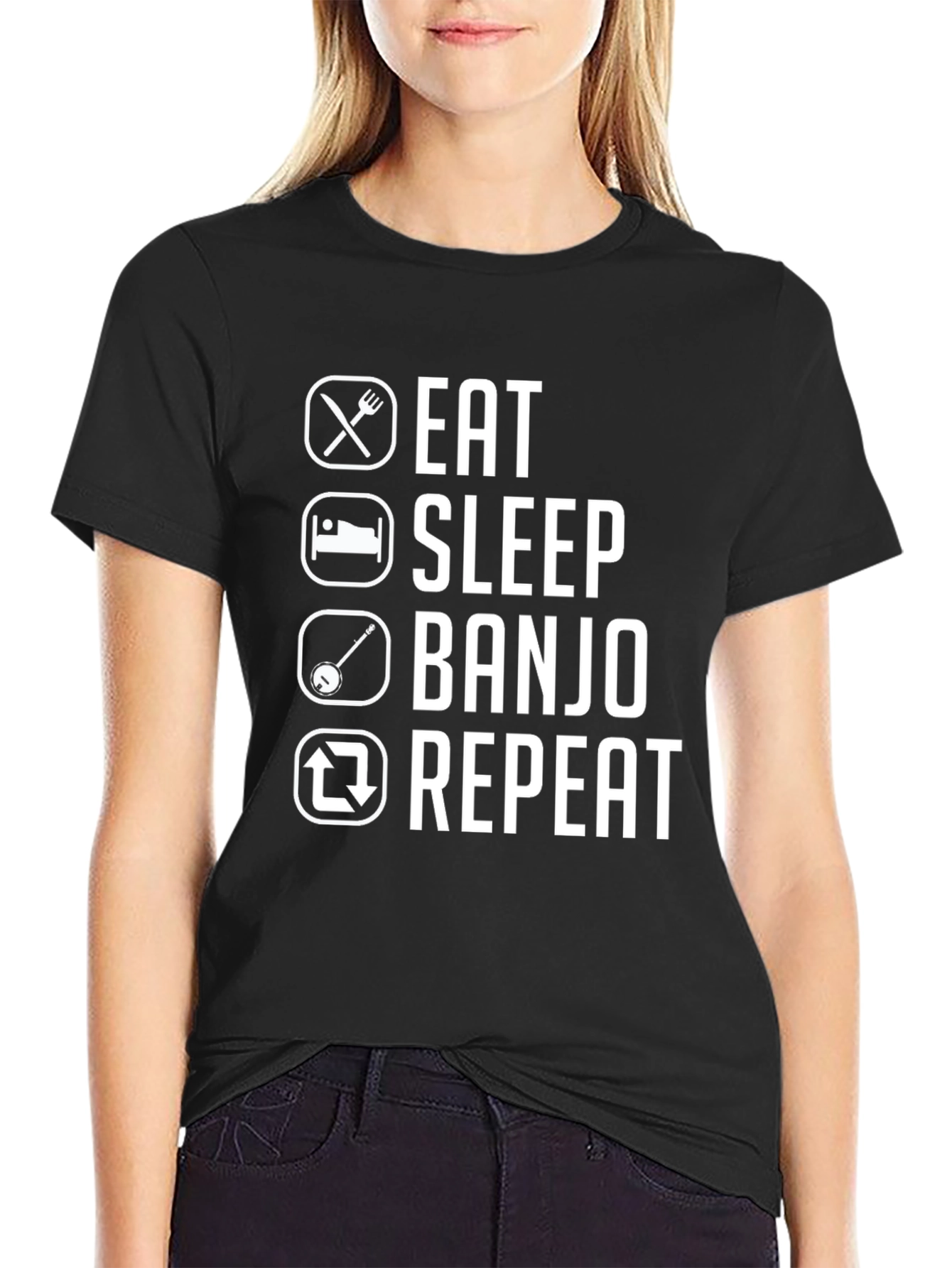 Eat Sleep Banjo Repeat Graphic Tee