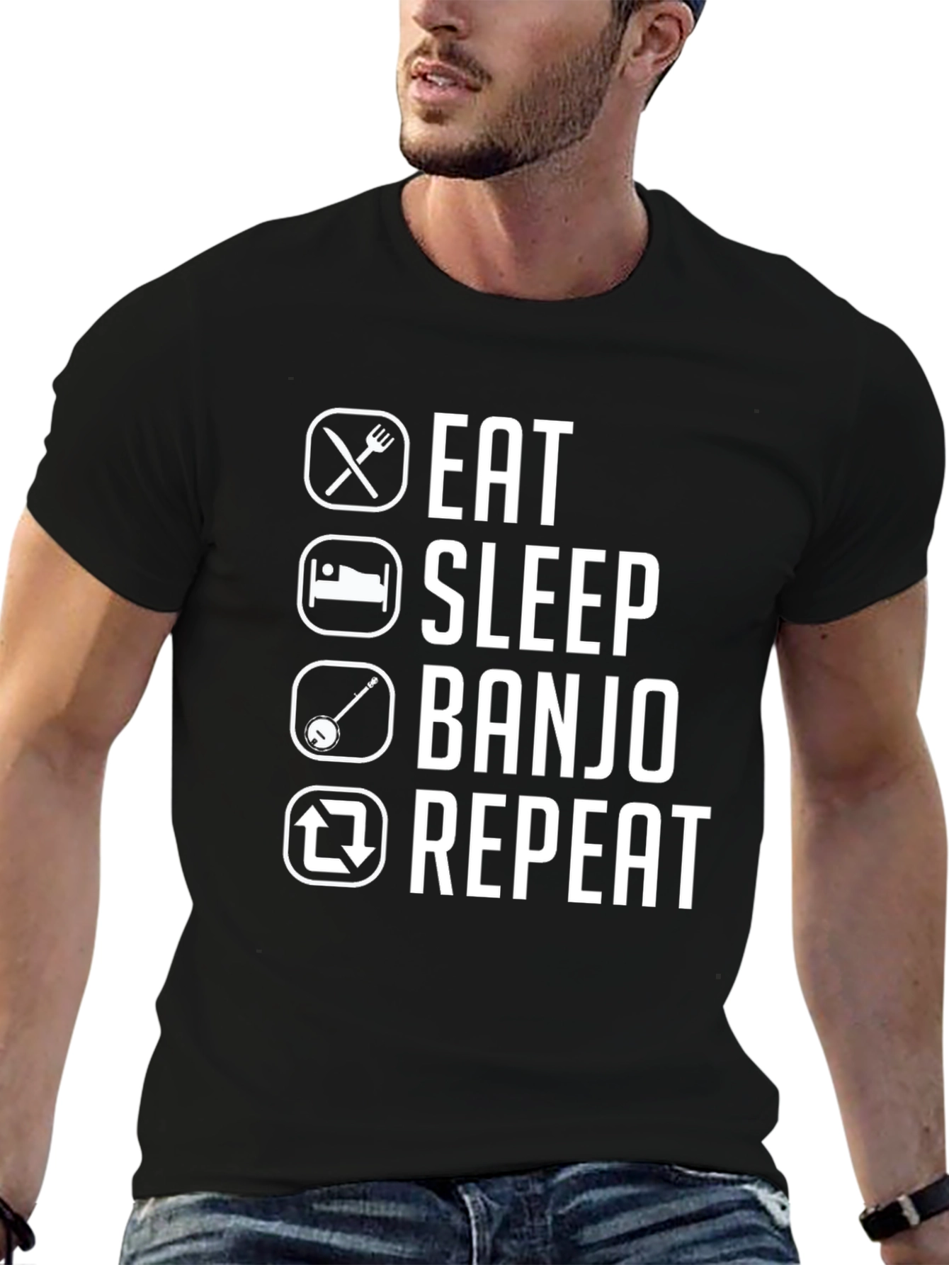 Eat Sleep Banjo Repeat Graphic Tee